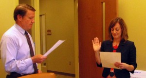 Carla Landon and Campbell County Judge-Executive Steve Pendery